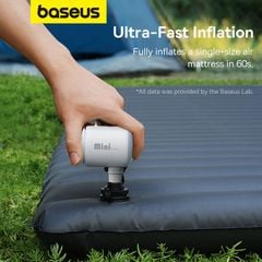 Máy Bơm Hơi Mini Kiêm Hút Chân Không Baseus PocketGo Portable (230L/min, 3500Pa)