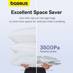 Máy Bơm Hơi Mini Kiêm Hút Chân Không Baseus PocketGo Portable (230L/min, 3500Pa)