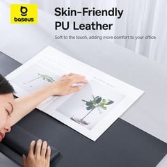 Tấm Lót Chuột Bàn Phím Kèm Sạc Không Dây 3-in-1 Baseus MagPro 2 Series Smart Desk Mat (PU, Sạc không dây, Kê Tay)