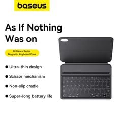 Bàn phím Bao Da Nam Châm Baseus Brilliance Original Keyboard Case Pro cho iPad Pro 11/12 inch/ iPad Air (BLE 5.3 Pin 150h Bao da + bàn phím)