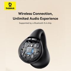 Tai nghe Bluetooth Baseus Bass 15 Clip – OWS, v5.4, 8H, mic kép ENC, âm trầm mạnh, open-ear, kèm cáp Type-C