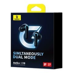 Tai nghe Bluetooth Baseus AeQur G10 – True Wireless, Bluetooth 5.3, GPS, sạc nhanh, chơi game 3D không delay