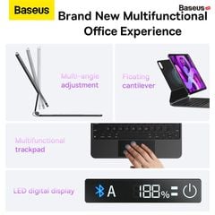 Bàn phím nam châm Baseus Brilliance – Kèm bao da, LED hiển thị, cho iPad Pro 11/12.9