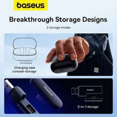 Tai nghe Bluetooth Baseus AeQur G10 – True Wireless, Bluetooth 5.3, GPS, sạc nhanh, chơi game 3D không delay