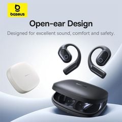 Tai Nghe Bluetooth TWS Baseus Eli 10i Fit (Bluetooth v5.4, 12H, IP54, Open-Ear, Bass Enhancement)