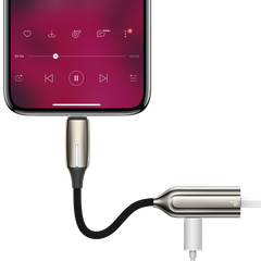 Đầu chuyển âm thanh Baseus L55/L56 2in1 cho iPhone/iPad (Lightning to Dual Lightning/Lightning to Lightning + 3.5mm AUX)