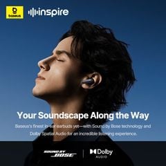Tai Nghe Không Dây TWS Baseus Inspire XP1 (Bluetooth v6.1, 8H, Dolby Audio, Sound by BOSE, Adaptive ANC, 360° Sound Reality, SuperBass 3.0, SuperBalance 3.0)