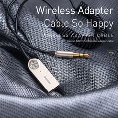 Bộ chuyển âm thanh Bluetooth Baseus BA01 – Nhận nhạc không dây qua AUX 3.5mm, hỗ trợ âm thanh stereo chất lượng cao