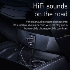 Bộ chuyển âm thanh Bluetooth Baseus BA01 – Nhận nhạc không dây qua AUX 3.5mm, hỗ trợ âm thanh stereo chất lượng cao