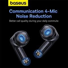 Tai Nghe Bluetooth TWS Baseus Bowie E5x (Bluetooth v5.3, 6H, RGB Light, Hi-Fi audio, 4-Mic Noise Reduction)