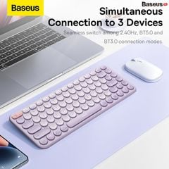 Bàn phím không dây Baseus Creator – Kết nối 3 thiết bị, 2.4GHz/Bluetooth, bền bỉ, cho Laptop/MacBook/iPad