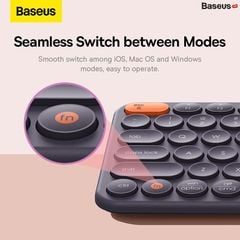Bàn phím không dây Baseus Creator – Kết nối 3 thiết bị, 2.4GHz/Bluetooth, bền bỉ, cho Laptop/MacBook/iPad