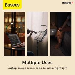 Đèn kẹp đọc sách Baseus Mini – Ánh sáng dịu mắt, 3 mức sáng, pin sạc 350mAh, dùng 24h, chân kẹp tiện dụng
