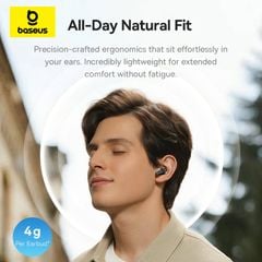 Tai Nghe Không Dây TWS Baseus Bass BS1 (Bluetooth v6.0, 7H, Adaptive ANC, IP55, 6-Mics ENC, Smart App Control)