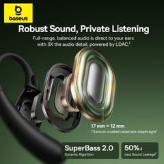 Tai Nghe Bluetooth TWS Baseus Eli Sport 2 (Bluetooth v6.0, 8H, IP57, SuperBass 2.0, Hi-Res Audio, 4-Mic ENC, Smart App Control)