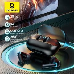 Tai nghe Bluetooth Baseus AeQur G10 – True Wireless, Bluetooth 5.3, GPS, sạc nhanh, chơi game 3D không delay